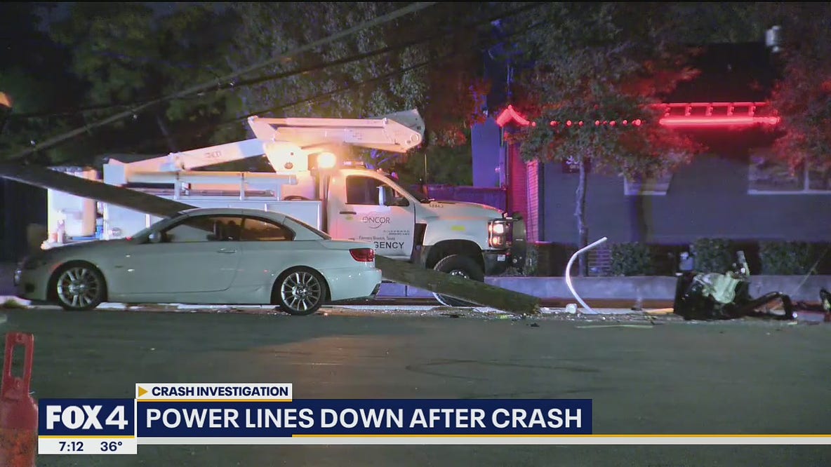 Early Sunday crash causes power outages in parts of Bishop Arts